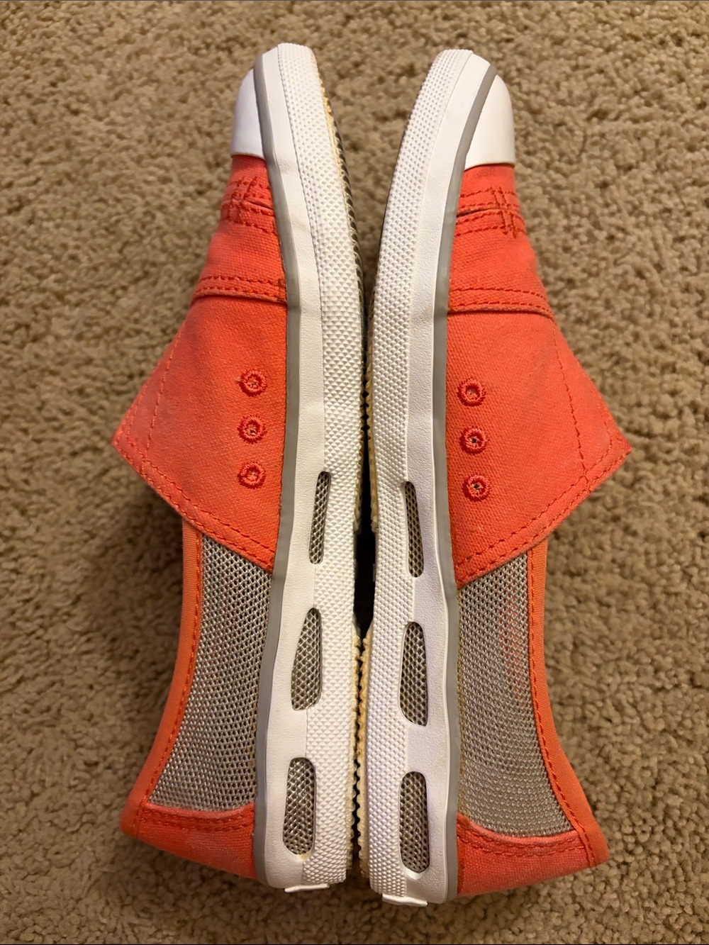 Columbia Shoes Vulc N Vent Slip on Sneaker Orange Womens size 6 Excellent - Picture 6 of 8